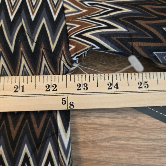 Flora Ashley Womens Chevron Quilted Coat Button Long Sleeves Multicolor Medium - Picture 13 of 15